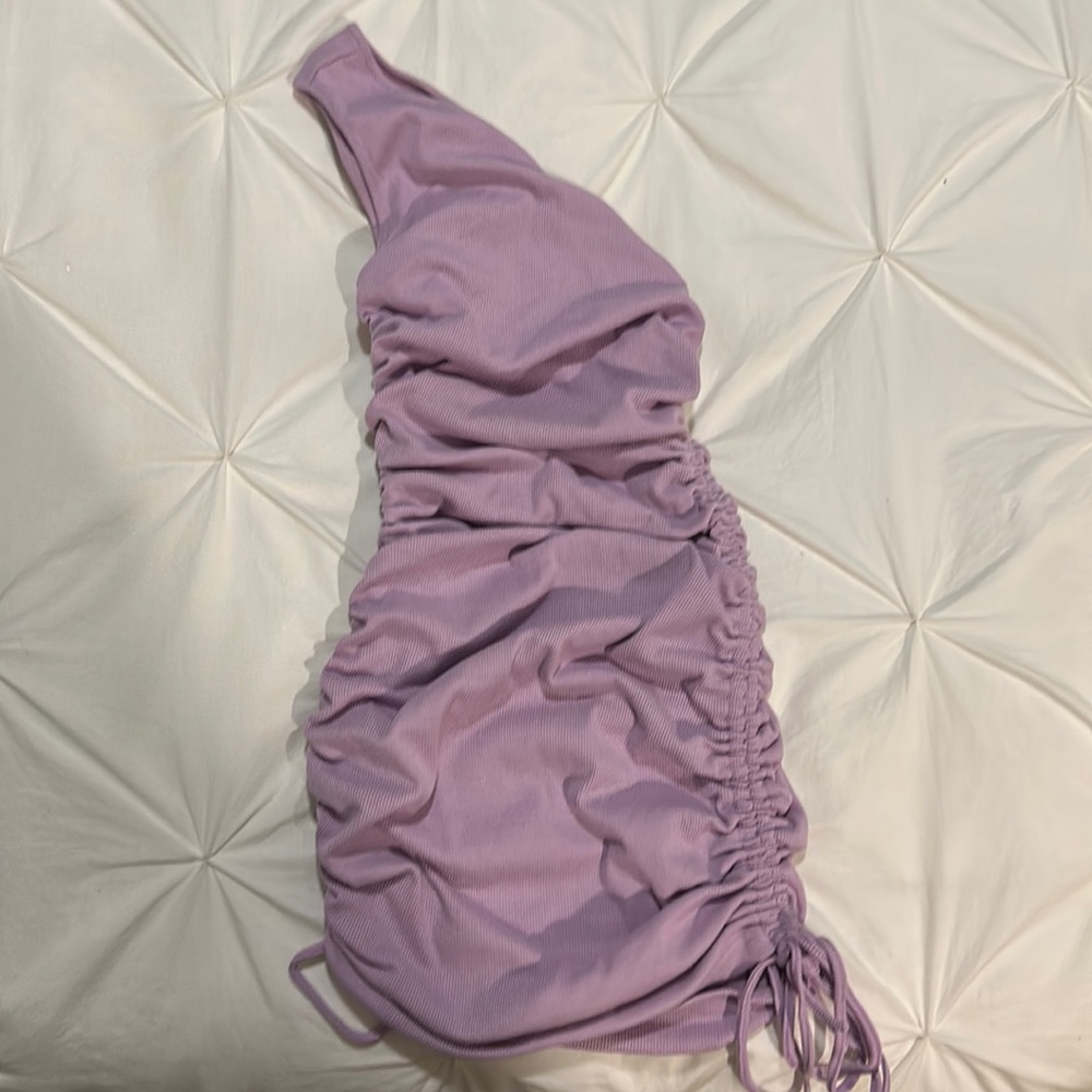 Shein one shoulder purple dress
